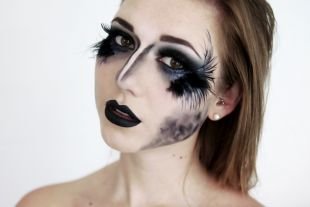 Макияж на Хэллоуин, макияж на хэллоуин - черный лебедь