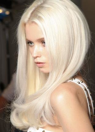 Цвет волос платиновый блондин на длинные волосы, белый цвет волос