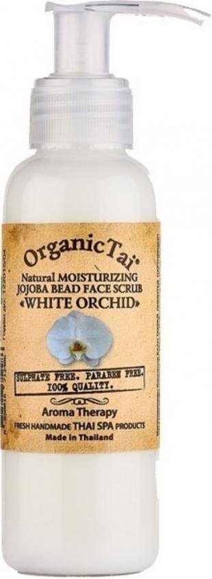 Отшелушивающий скраб для лица, organic tai натуральный увлажняющий скраб для лица с гранулами жожоба «белая орхидея»